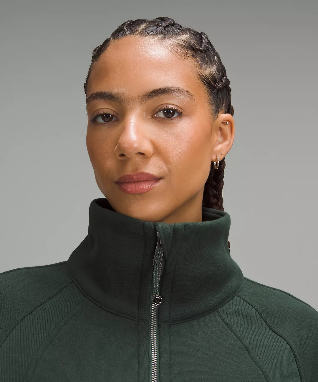 Scuba Oversized Funnel-Neck Half Zip Long