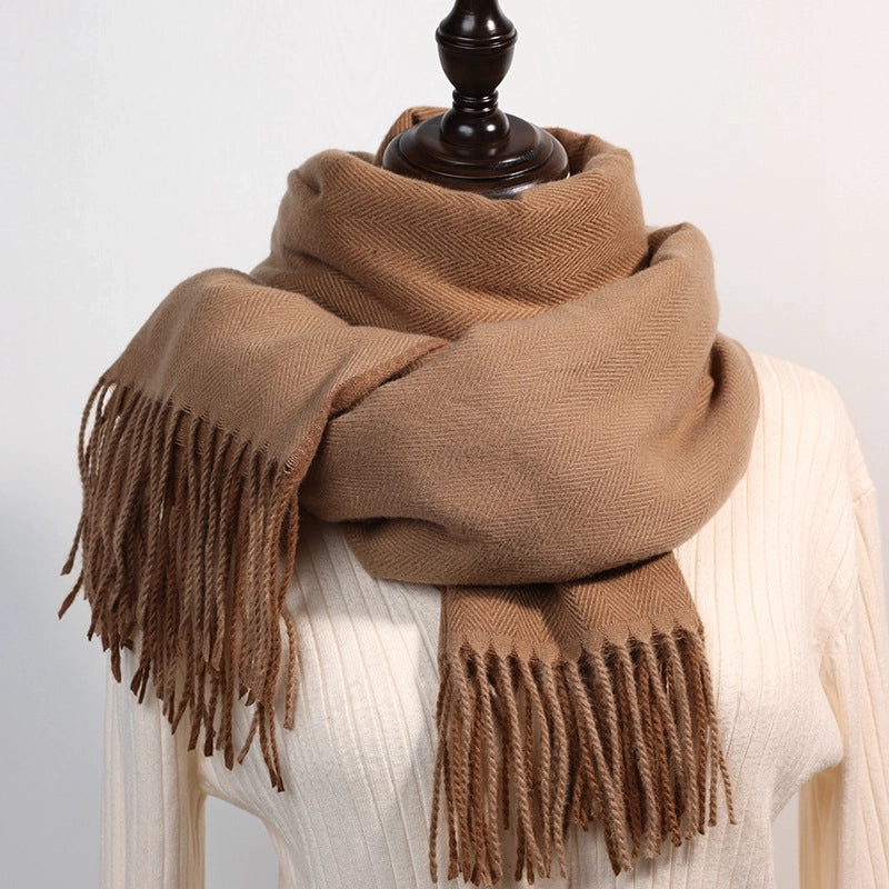 Women's Elegant Streetwear Tassel Polyester Tassel Scarf