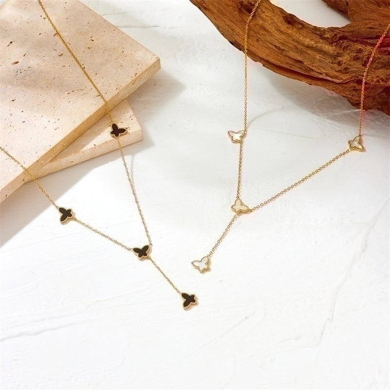 Retro Minimalist Irregular Titanium Steel Inlay Artificial Gemstones Earrings Necklace