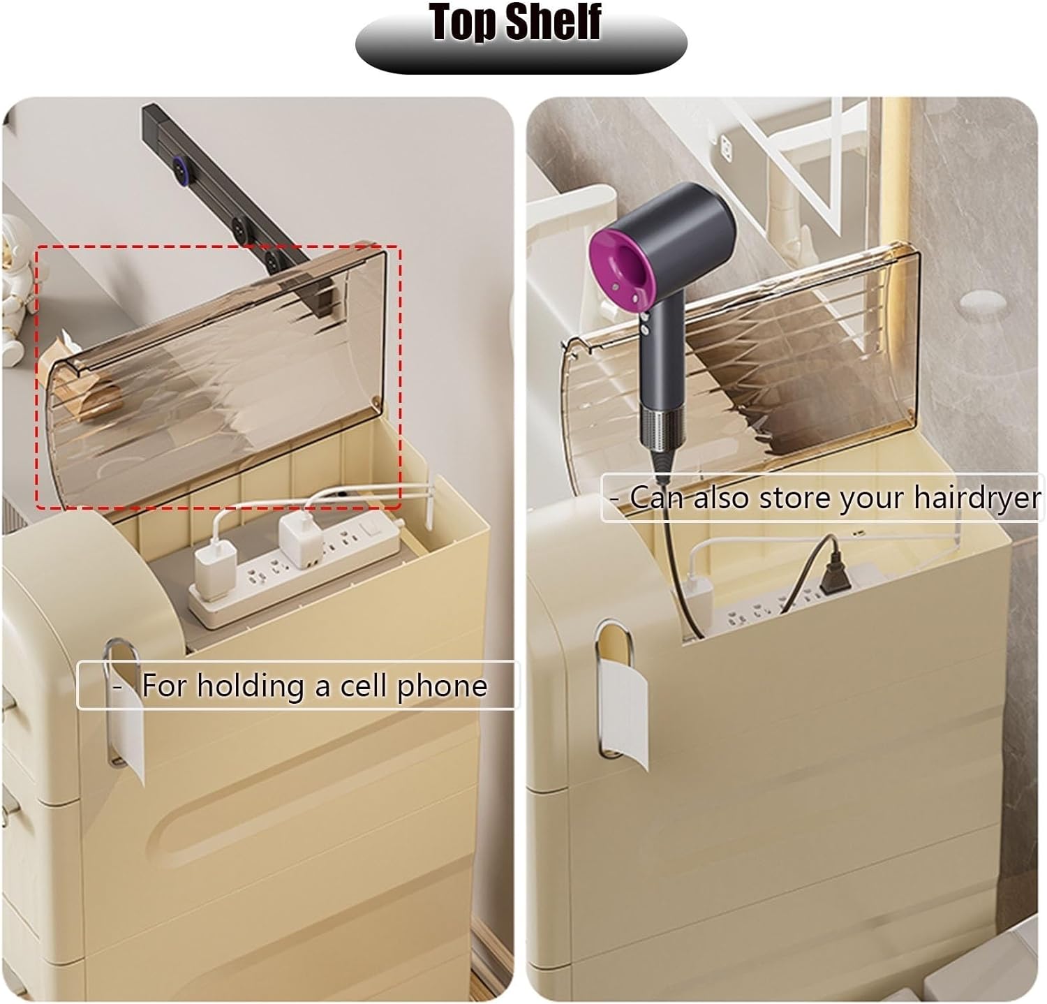 Multifunctional Bathroom/Laundry/Bedroom/Kitchen Organizer Side Corner Unit. Floor Cabinet