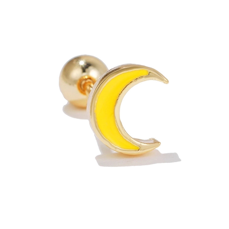 Ear Cartilage Rings & Studs Minimalist Star Brass No Inlaid
