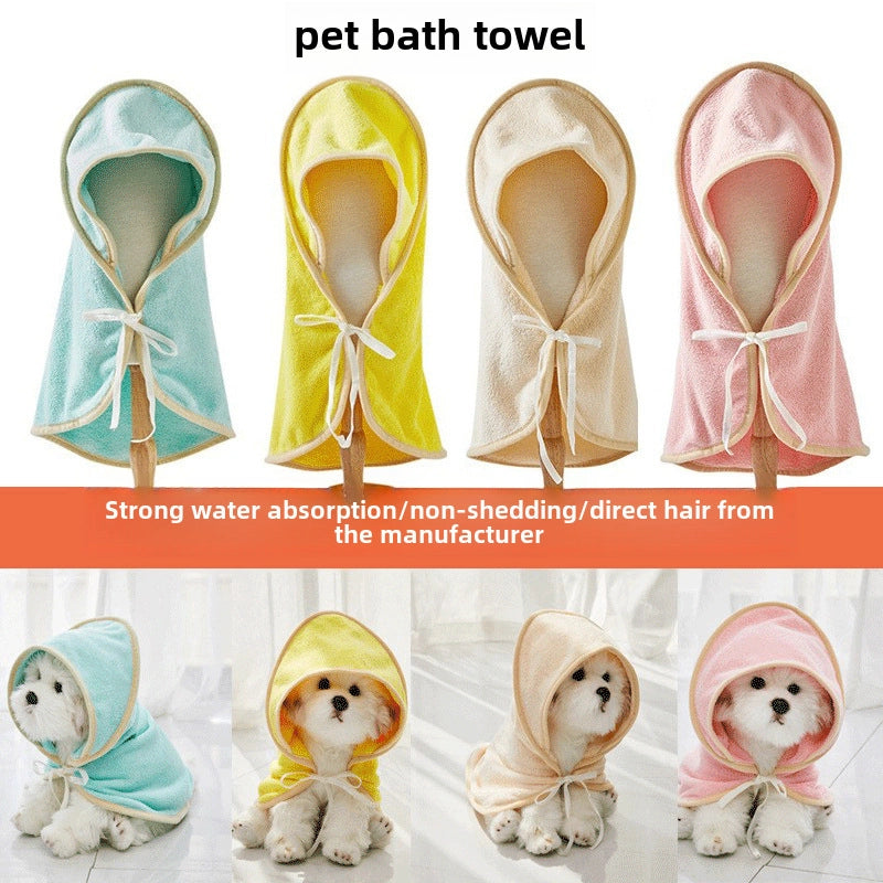 New Pet Towel Quick-drying Bathrobe Absorbent Towel Microfiber Dog Bathrobe Dog Bath Towel
