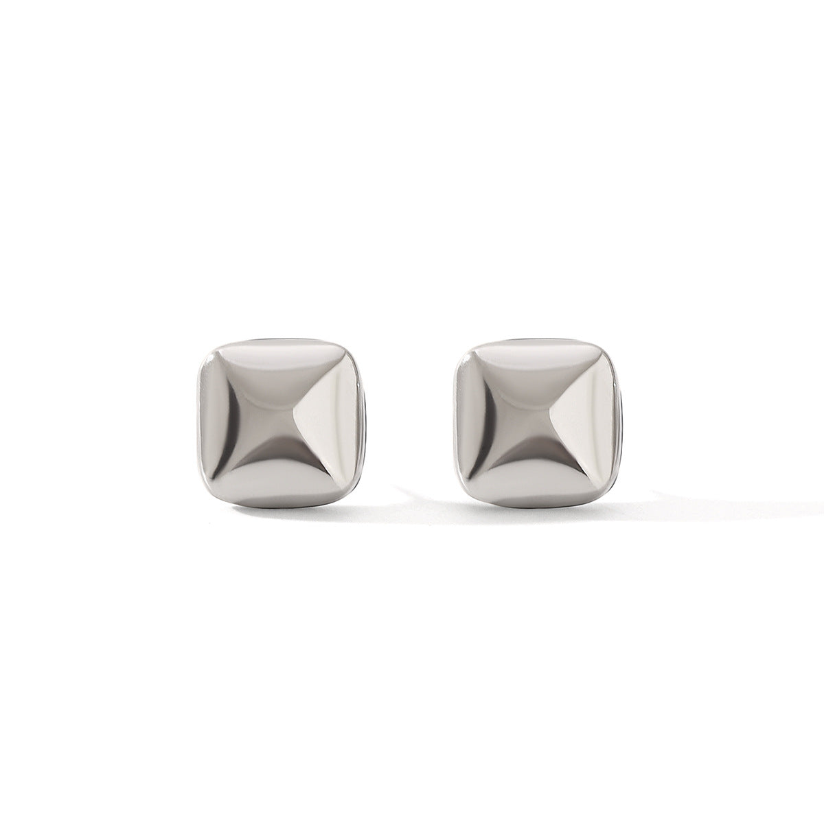 Cold Style Square Stainless Steel Earrings Simple Square Titanium Steel Earrings