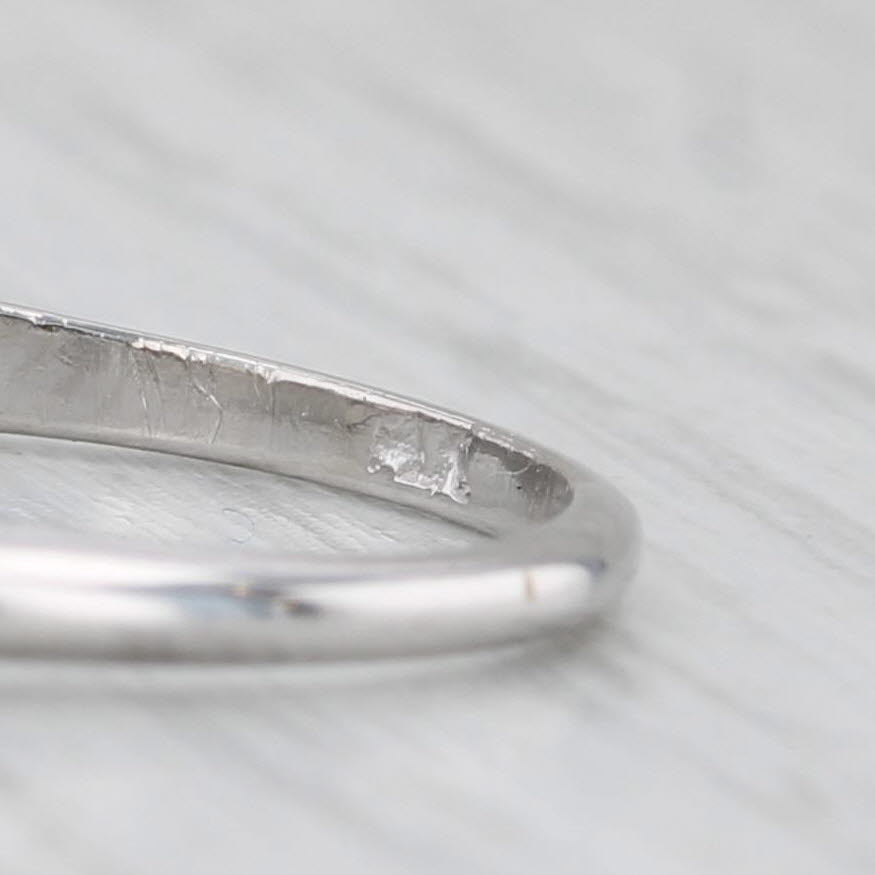 0.20ctw Diamond Wedding Band 14k White Gold Size 4.5 Stackable Anniversary Ring