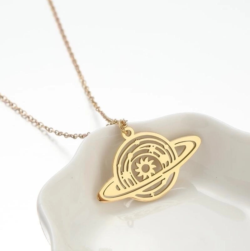 Fashion Sun 201 Stainless Steel 18K Gold Plated Plating Stainless Steel Necklaces