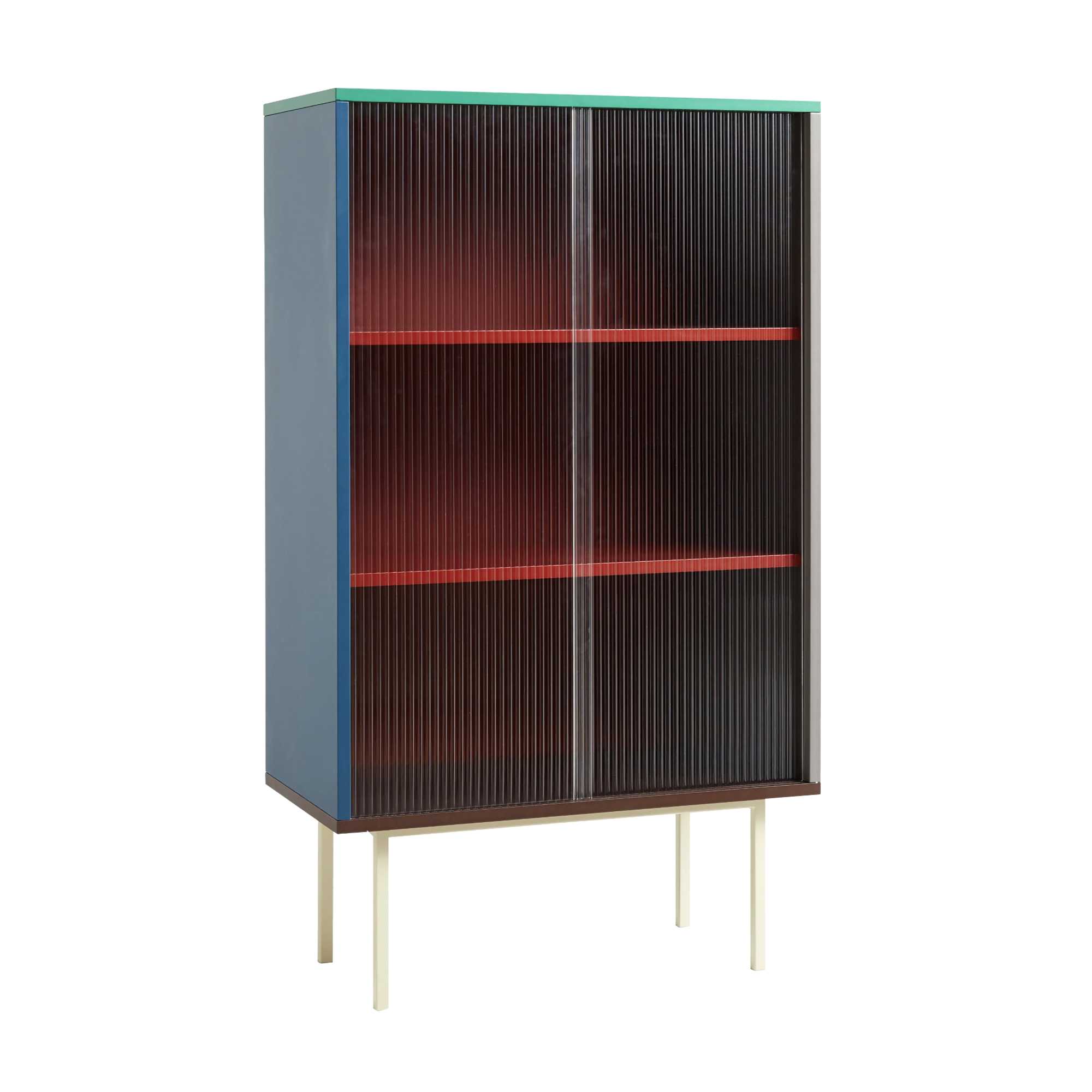 Color Cabinet Tall with Glass Doors. Multi