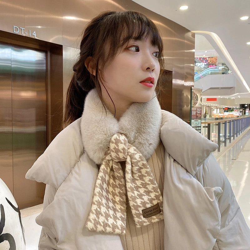 Polka Dot Fashion Plush Scarf