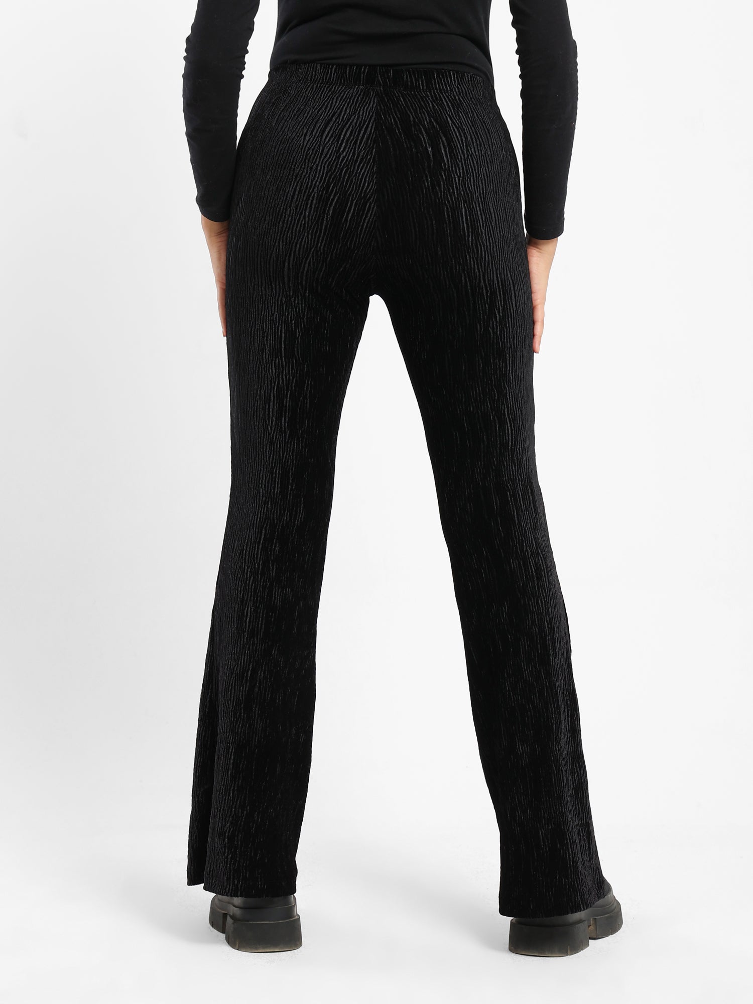 Textured Flared Pants