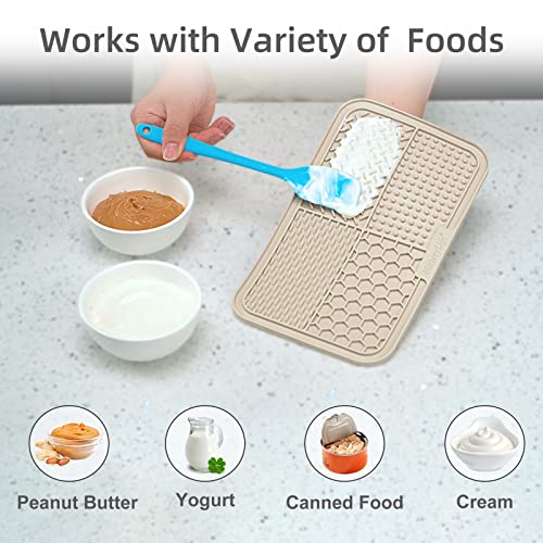MateeyLife 2PCS Large Lick Mat for Dogs and Cats with Suction Cups, Do