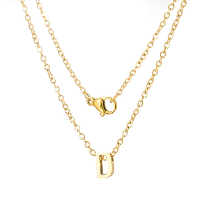 Titanium Steel Minimalist Plating Letter None Necklace