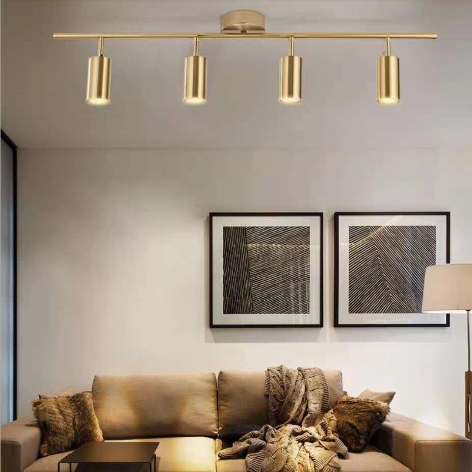 Asva 4 Heads | Brass Track Light