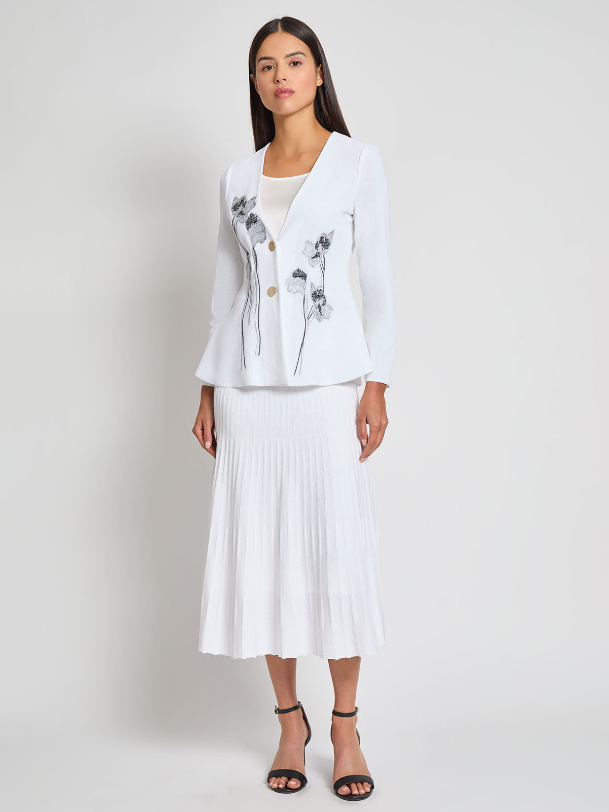 Tailored Embroidered Knit Jacket - Vanity Fit