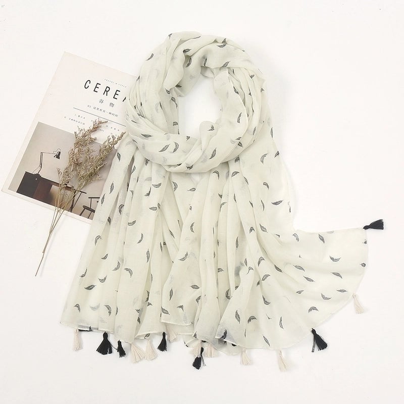 Women'S Bohemian Geometric Cotton And Linen Scarf