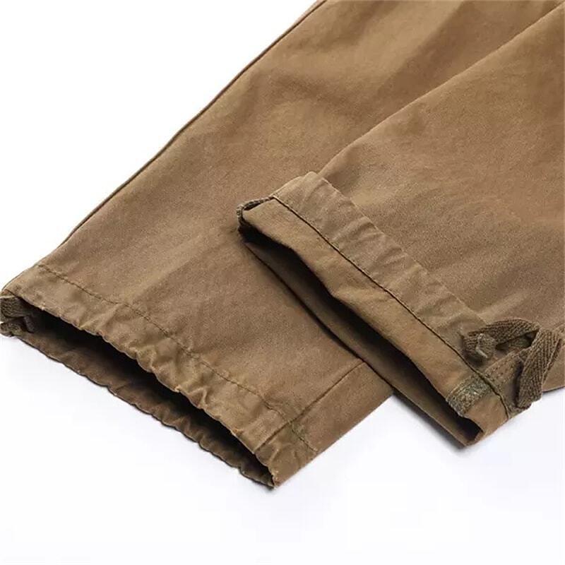 5-PACK  Men's Cargo Pants Trousers Work Pants Multi Pocket 6 Pocket Plain Comfort Breathable Casual Daily Streetwear Cotton Blend Sports Fashion ArmyGreen Black Micro-elastic