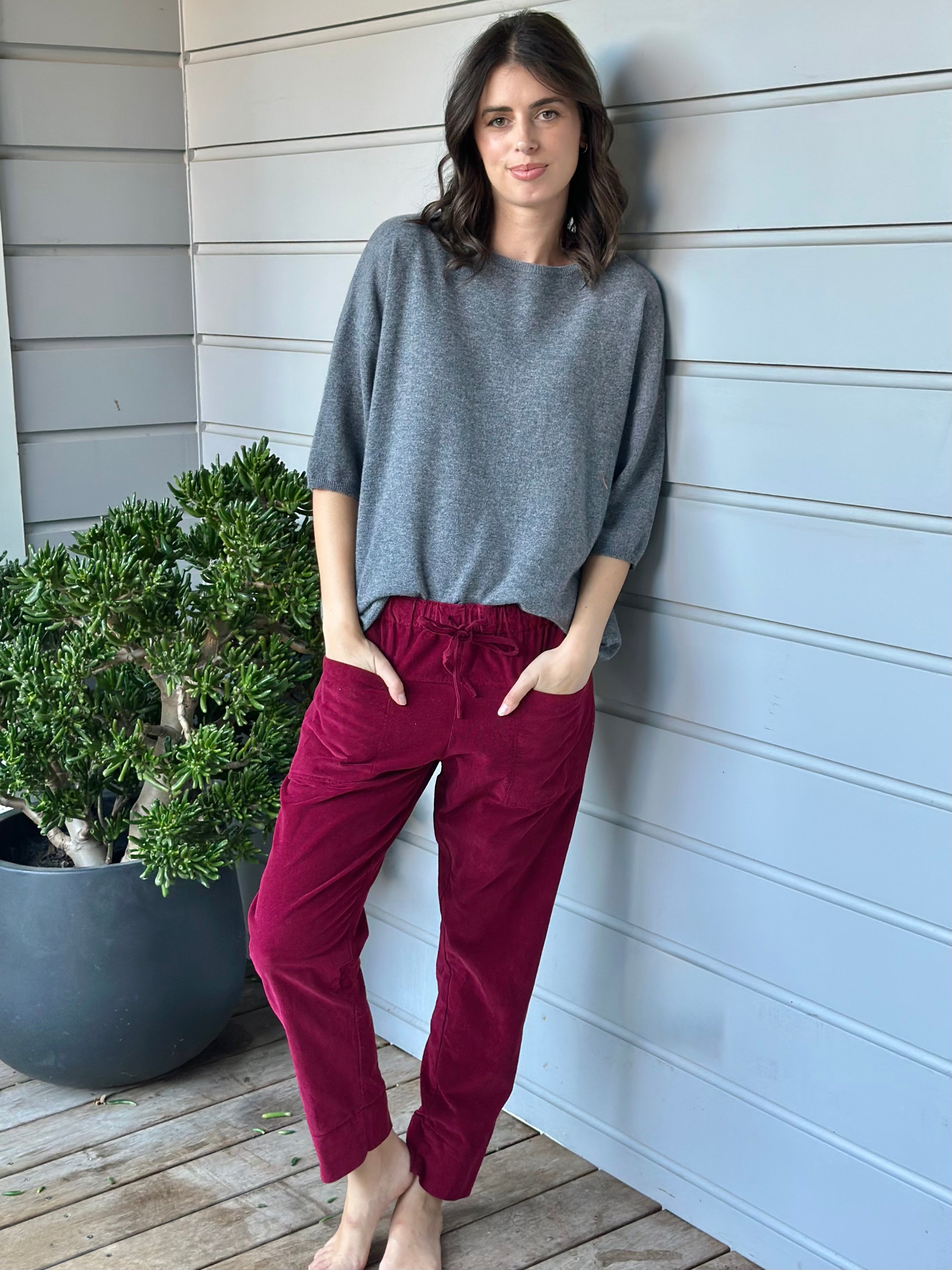 darcy pants - merlot cord