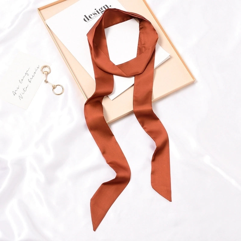 Women's Fashion Solid Color Satin Silk Scarves