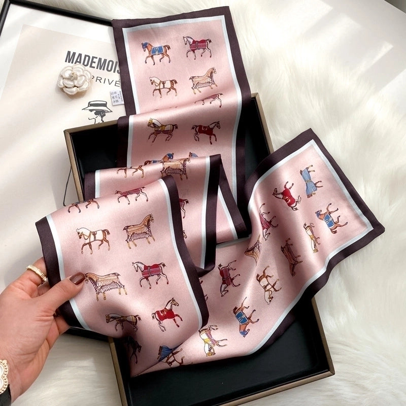 Women's Fashion Oil Painting Silk Printing Silk Scarves