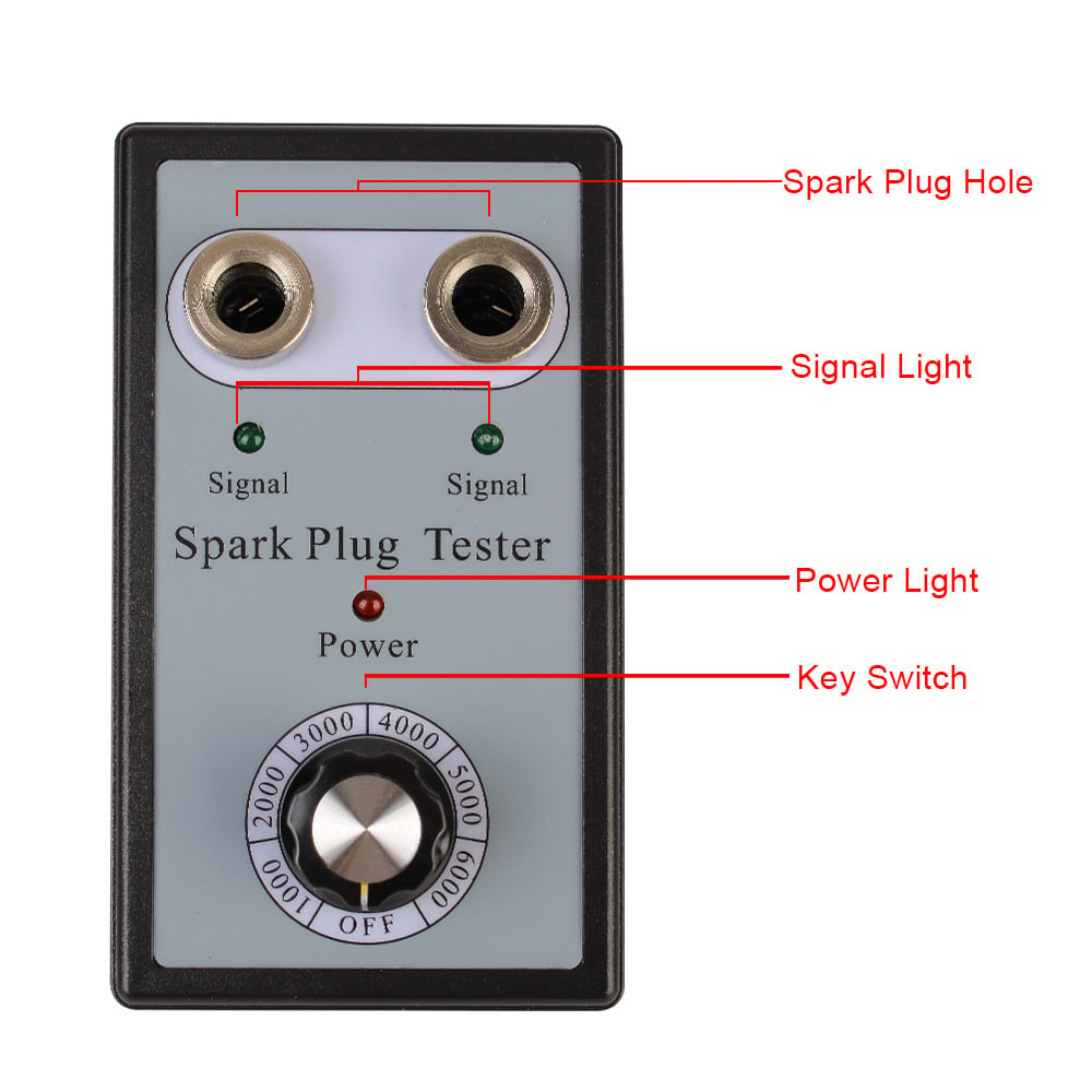 Dual Hole Car Spark Plug Tester Ignition Plug Analyzer Diagnostic Detector