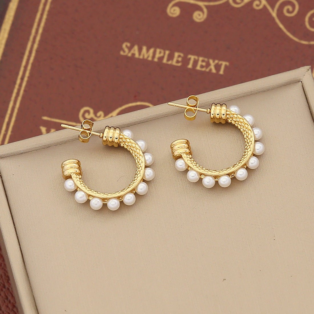 Expressive Geometric U-Shape Stainless Steel Electroplating Stud Earrings