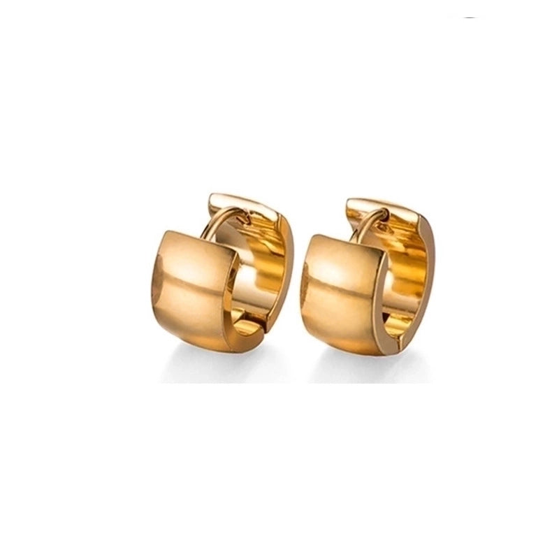 Minimalist Geometric Polishing Stainless Steel No Inlaid Stainless Steel Earrings