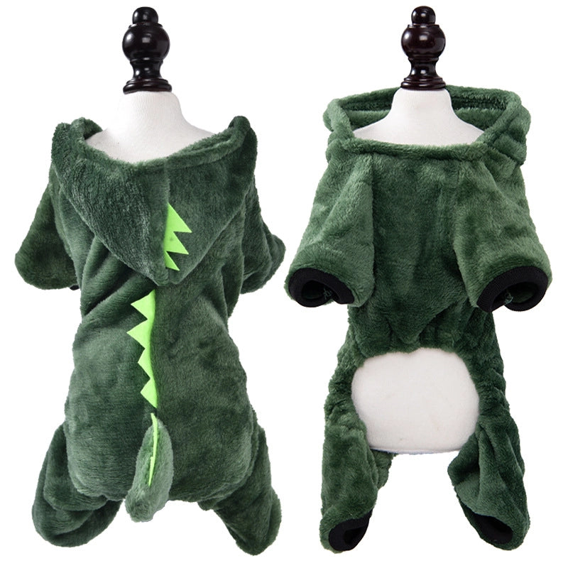 Autumn And Winter Dog Clothes Warm Thickened Coral Fleece Puppy Transformation Outfit Teddy Corgi Cat Pet Clothing