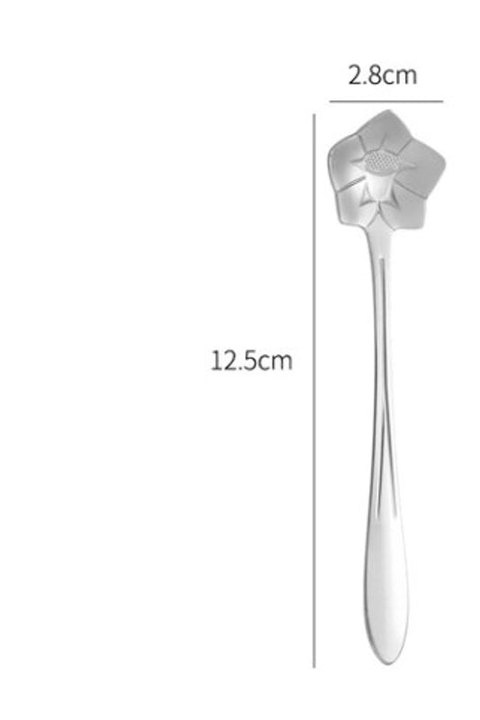 Casual Flower Stainless Steel Spoon