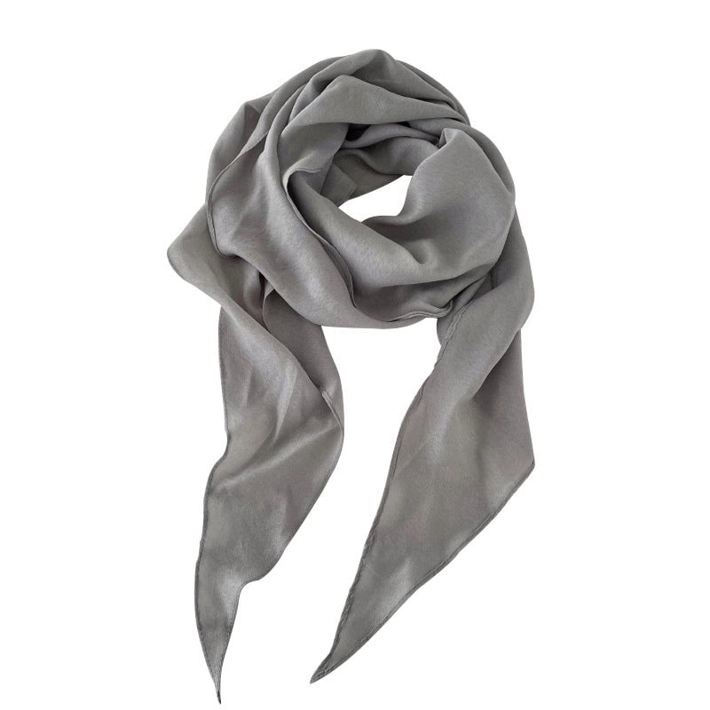 Women's Elegant Retro Solid Color Polyester Silk Scarf