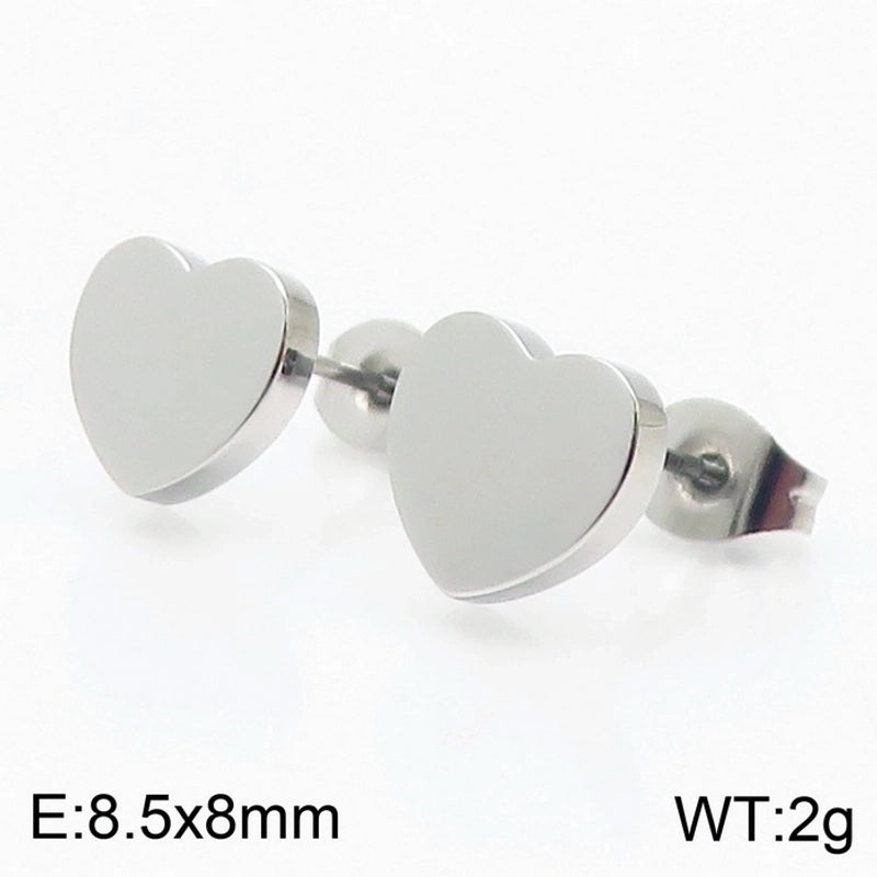 1 Pair Modern Style Minimalist Heart Shape Plating Stainless Steel 18K Gold Plated Hoop Earrings