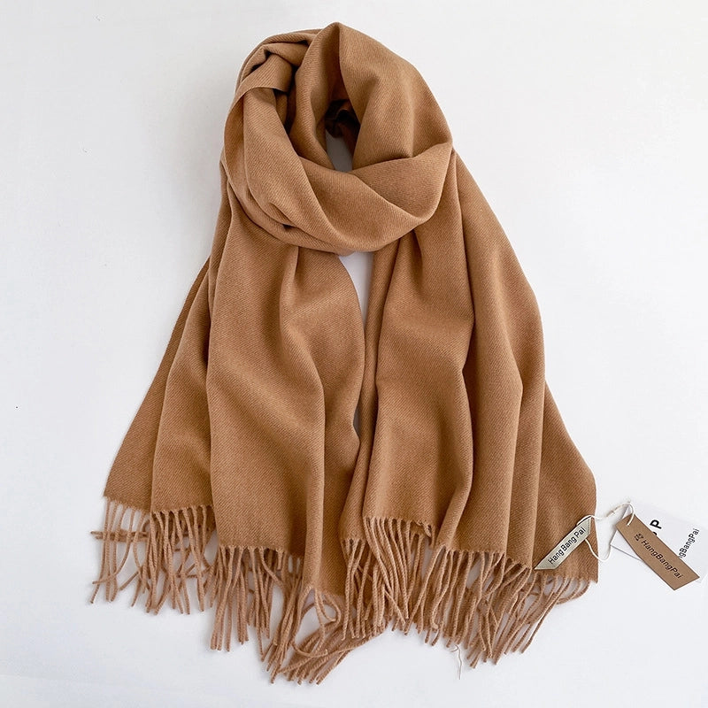 Unisex Casual Basic Solid Color Imitation Cashmere Scarf