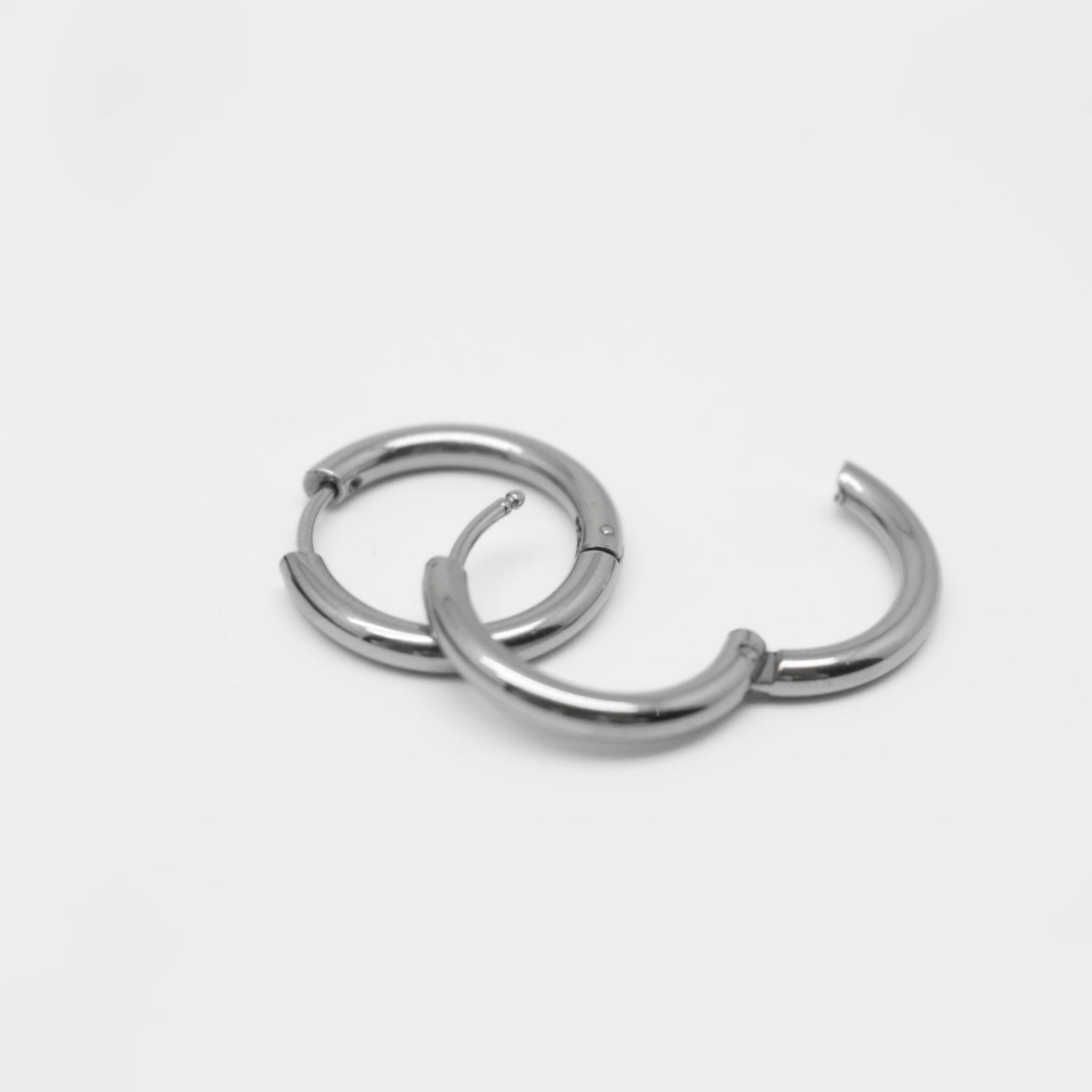 10mm Classic hoops - Silver
