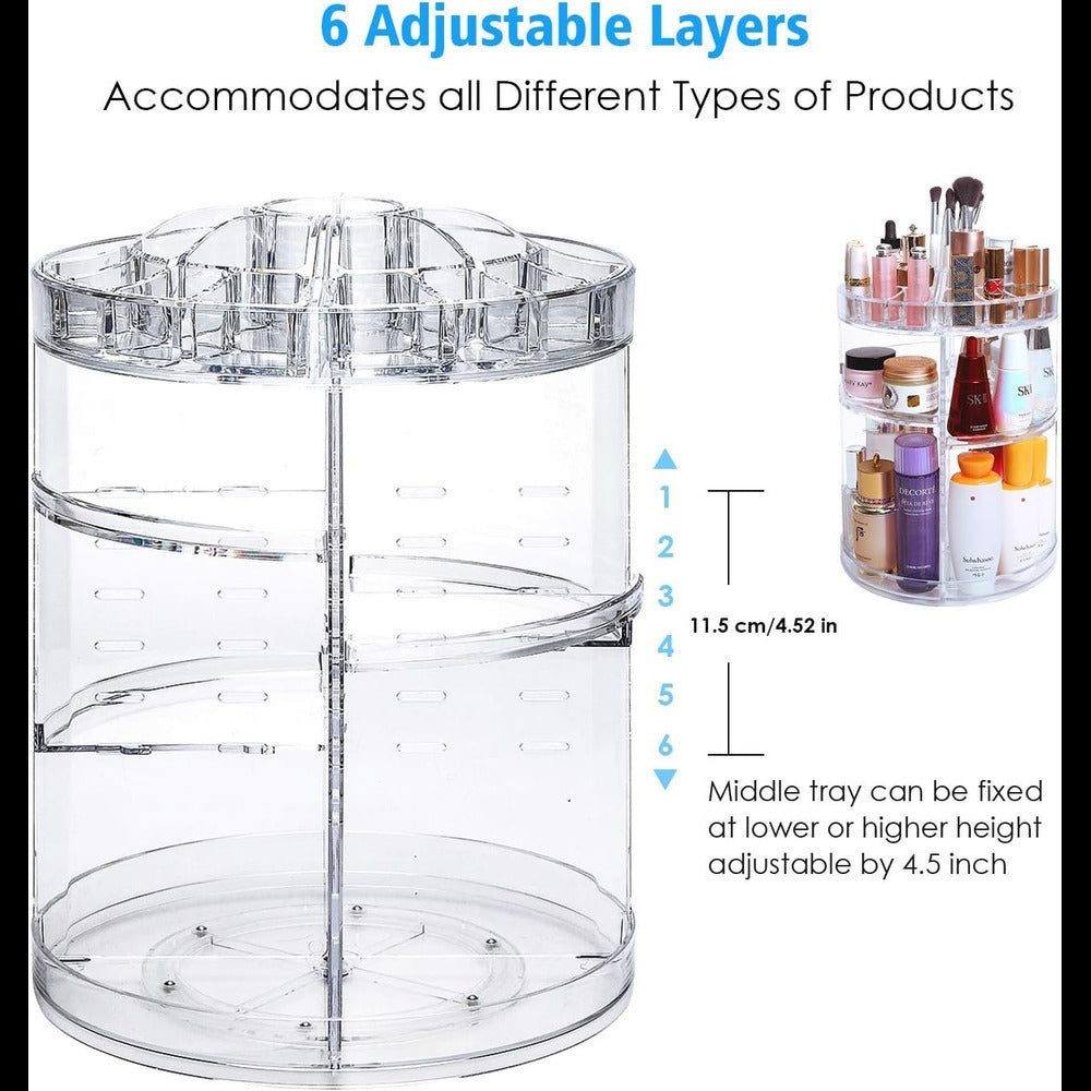 Makeup Organizer. Rotating Makeup Organizer