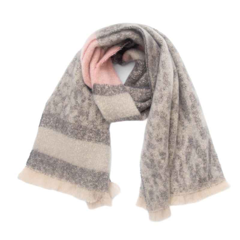 Unisex Casual Minimalist Leopard Polyester Scarf