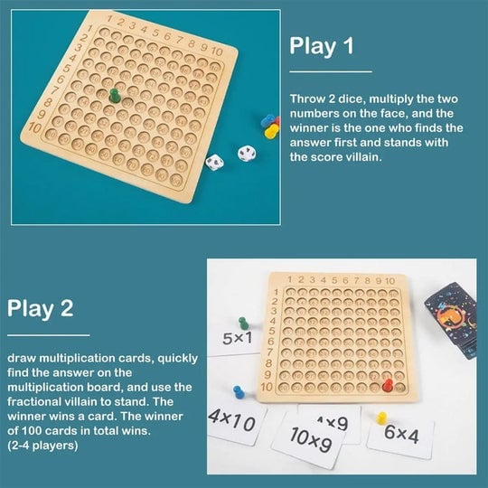 💥  Promotion- SAVE 48% OFF- Wooden Multiplication Board Game - BUY 2 GET EXTRA 10 % OFF & FREE SHIPPING!