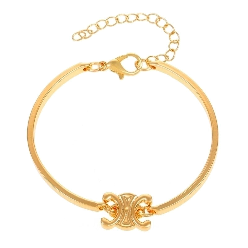 Alloy Gold Plated Silver Plated Fashion Plating Inlay Heart Shape Feather Bow Knot Bangle