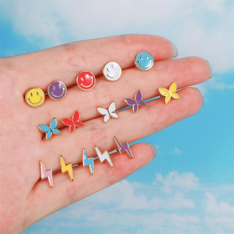 Ear Cartilage Rings & Studs Minimalist Star Brass No Inlaid