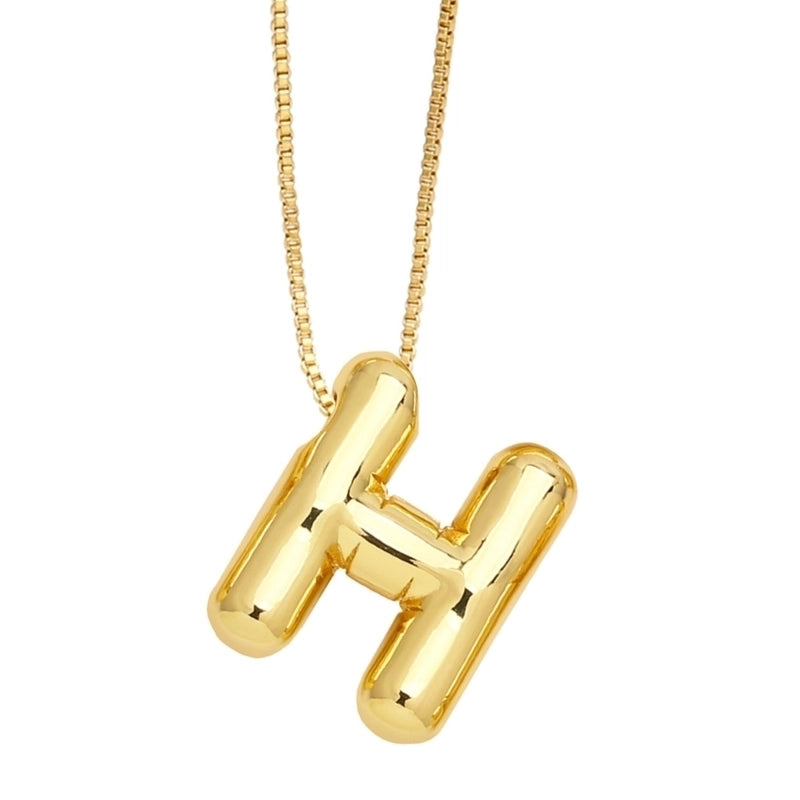Minimalist Letter Copper Plating Pendant Necklace