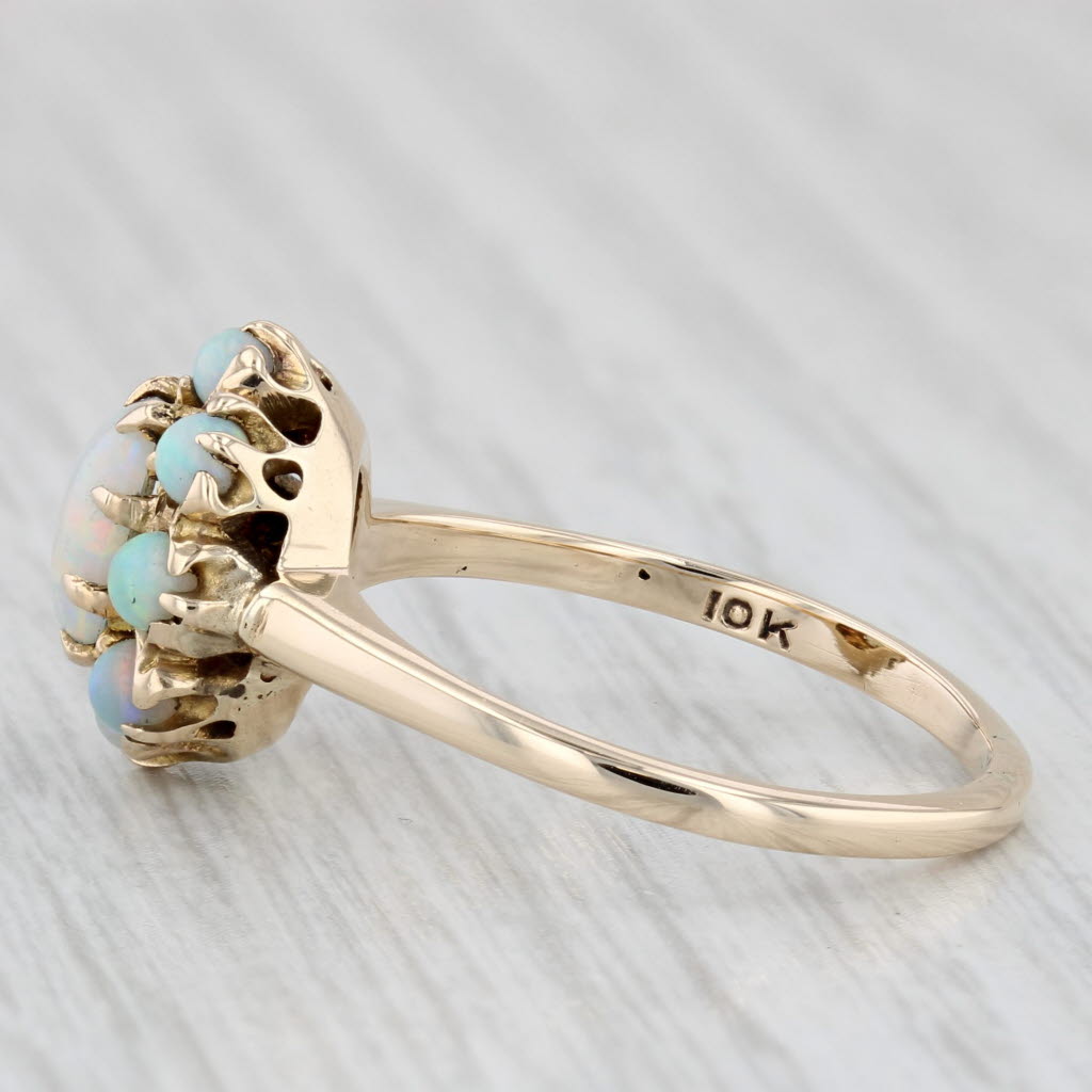 Vintage Opal Cabochon Ring 10k Yellow Gold Size 7.5