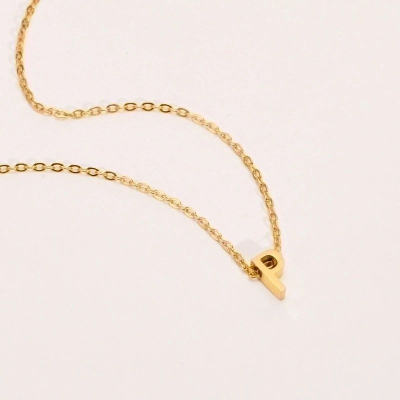 Minimalist Letter Stainless Steel Gold Plated Plating