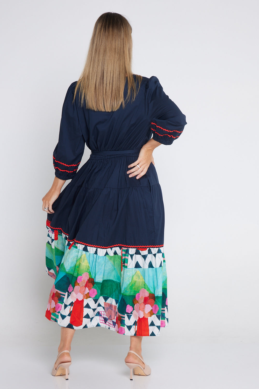 Frida Dress - Navy