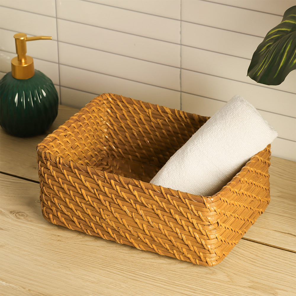 Vitta Rattan Storage Basket Medium - Natural