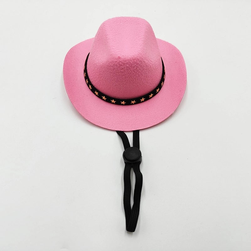 Cowboy Style Nonwoven Solid Color Pet Hat