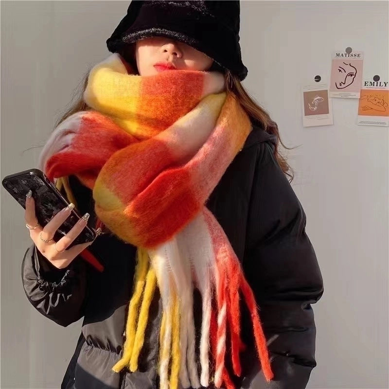 Unisex Sweet Solid Color Imitation Cashmere