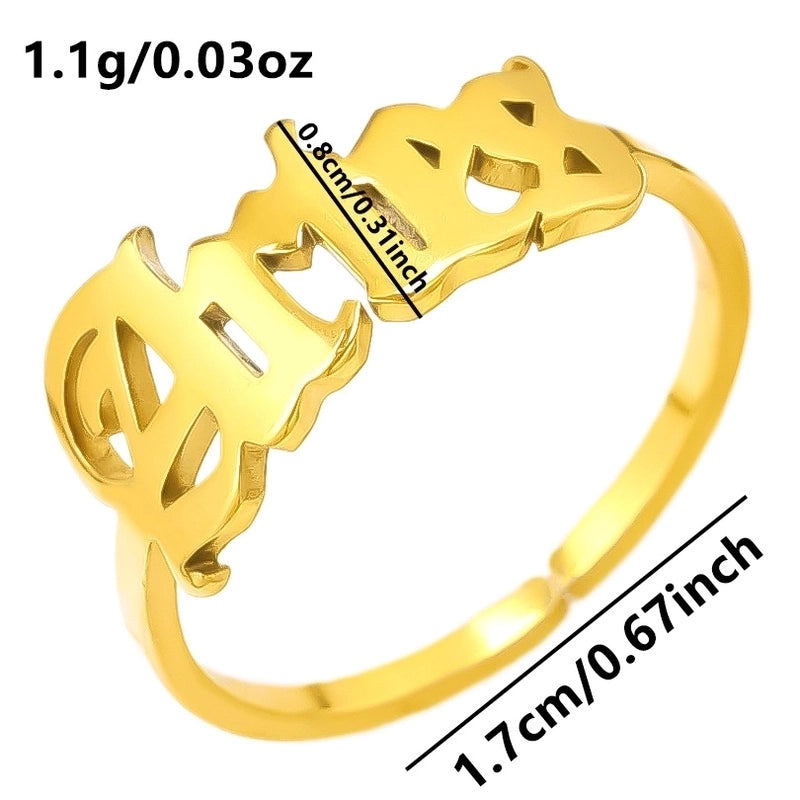 Minimalist Constellation 304 Stainless Steel 18K Gold Plated Polishing Rings