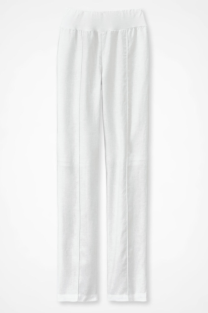 Knit Waistband Linen Pants