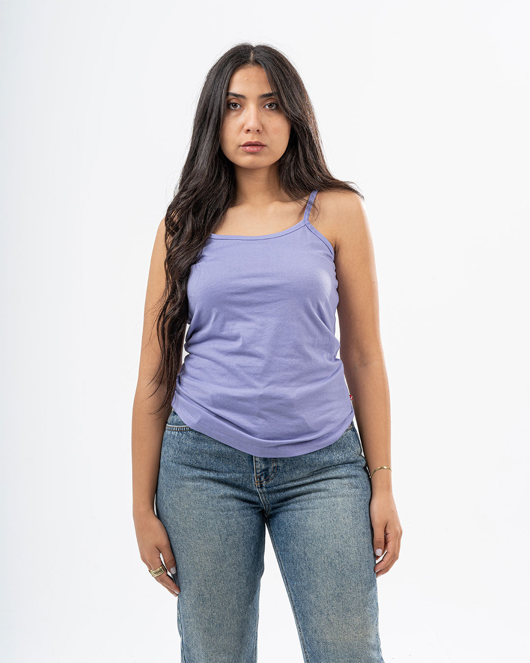 Sleeveless Round Neck Womens T-shirt