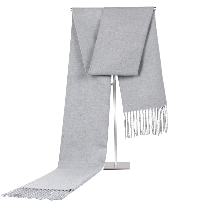 Autumn And Winter Designed New Low Price Simple Color Men's Scarf Cashmere Tassel Scarf Gift