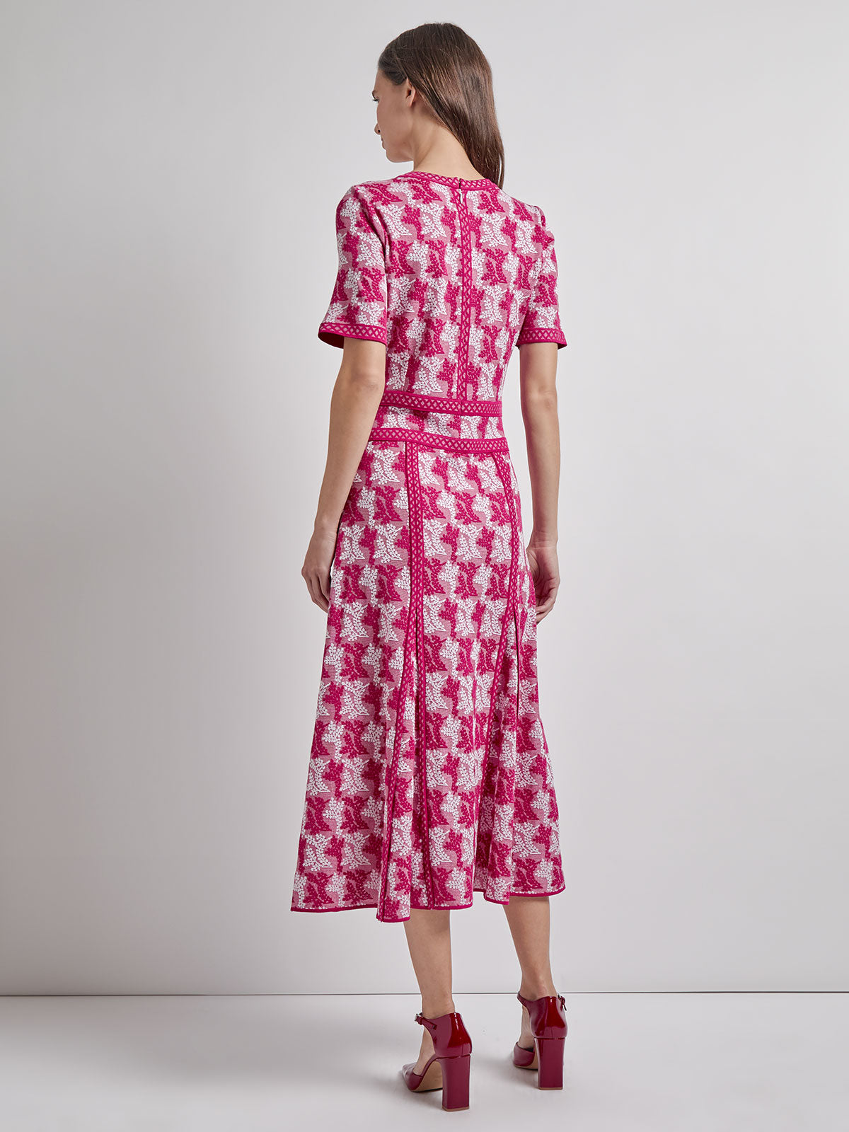 Fit & Flare Intarsia Knit Dress - Modern Fit