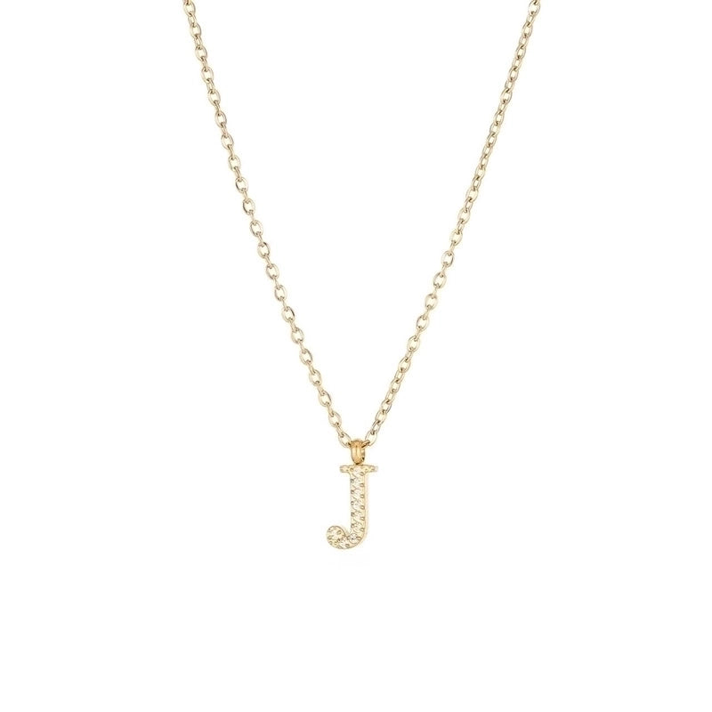 Minimalist Letter 304 Stainless Steel Zircon 16K Gold Plated White Gold Plated Plating Inlay Pendant Necklace