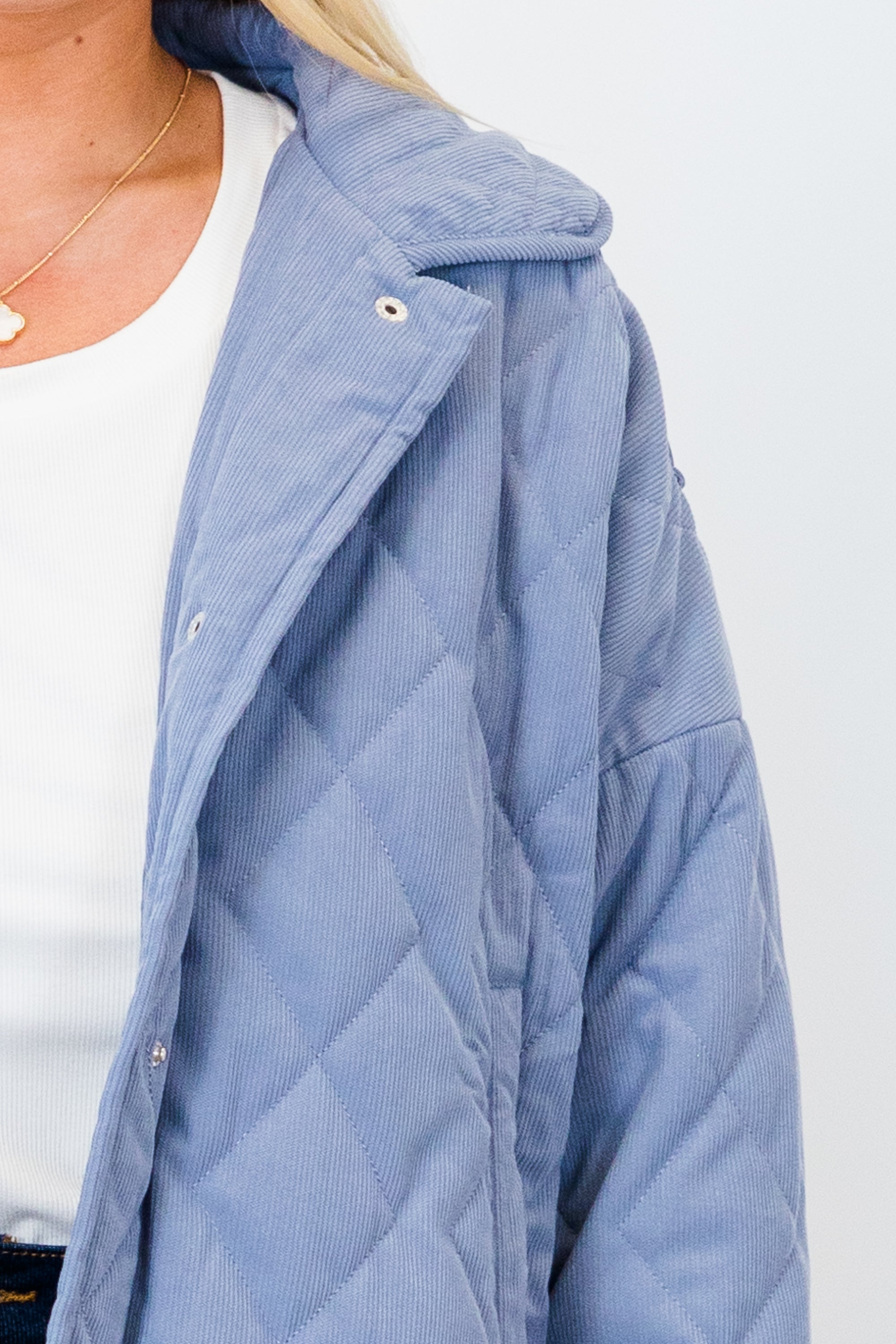 When You Come Home Jacket. Denim Blue