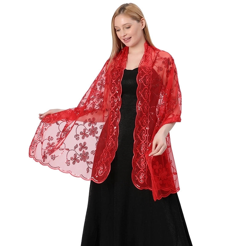 Hot New Arrival Sequin Shawl Wedding Dress Evening Dress Cheongsam Shawl Bridesmaid Shawl Scarf Women